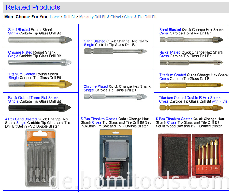 Glass Tile Drill Bits